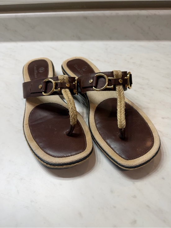 Cole Haan Shoes - Cole Haan Nike Air D19248 Horsebit Rope Leather Thong Sandals Brown 9B